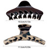 2Pcs Vintage Leopard Hair Claws Large Claw Clips For Women Elegant Cheetah Print Hairclip Claw Clip Set Cute Big Barrettes Womens Fancy