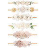 Mligril 6Pcs Baby Headbands Nweborn Flower Hair Bows For Girls Infant Elastic Hair Band Bows Wraps Baby Headband Hair Accessories Gifts For