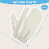 2 Pcs Raw Silk Garshana Gloves Ayurvedic Massaging Mitts Raw Silk Gloves