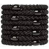 J.Carp 8Pcs Black Hair Ties For Women Girls Elastics Hair Bands Ponytail Holders No Damage No Crease Hair Elastics Perfect For Girls And