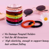 J.Carp 8Pcs Black Hair Ties For Women Girls Elastics Hair Bands Ponytail Holders No Damage No Crease Hair Elastics Perfect For Girls And