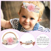 Nuwajp 6Pcs Baby Girl Flower Headband Elastic Hairbands Handmade Nylon Bows Floral Hair Accessories Gifts For Newborn Infant Toddlers