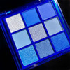 Paminify 9 Colors Blue Eyeshadow Palette Sally Makeup Pressed Pigment Glitter Corpse Bride Waterproof Eye Shadow Pallete Metallic Silver
