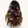 Deeka 16 Pcs Butterfly Hair Clips Small Realistic Colorful Handmade 90S Hair Clips Barrette Hair Accessories For Women And Girls Purple