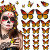 12 Pcs Monarch Butterfly Hair Clips 4 Size 3D Simulation Butterflyr Hair Barrettes Butterfly Headwear Clips For Halloween Dia De Los Muertos