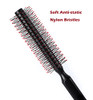 Perfehair Small Round Hair Brush For Blow Drying Short Thin Fine Hair Wooden Styling Blowout Roller Hairbrush With Soft Nylon Bristles Both