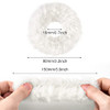 Oiiki White Fuzzy Hair Scrunchies 8Pcs Furry Hair Ties Bands With Faux Rabbit Fur Soft Kawaii Fluffy Cute Elastic Hair Tie Ponytail Holders