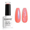 Rarjsm Pearlescent Gel Nail Polish Neon Orange Red Shell Glitter Purple Shimmer Mermaid Iridescent Nail Gel Polish Soak Off Led Uv Curing