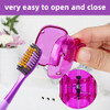 Eaezerav 4 Pack Toothbrush Covers Caps Tooth Brush Protector Toothbrush Coverings Clips Portable Plastic Tooth Brush Head Case For Couples
