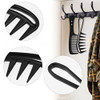 Wllhyf 2 Piece Wide Tooth Comb Hair Styling Accessories Black Durable
