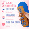 Mama Natural Wooden Labor Comb Essential Birth And Delivery Support Ergonomic Wood Comb For Pregnancy Contractions And Acupressure Relief