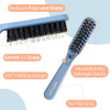 Uffy Minipop Travel Hair Brush Mini Folding Boar Bristles For Women Men And Kids Kid Friendly Portable Purse Brush For Wet And Dry Hair