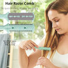 Soft N Style Haircut Razor Comb 3 Pack Double Sided Razor Hair Styling Scissors Comb Split Ends Trimmer Styler For Thin And Thick Hair Green
