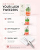 Eyelash Extension Tweezers Cleaner 15 Ml Liquid Remover And Sponge Ball Eyelash Curler Cleaner For Effortless Application Of Lash Extension