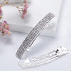 6 Pcs Crystal Rhinestone Hair Clips Silver French Barrettes For Women