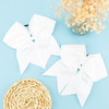Wrnzl Cheer Bows For Cheerleaders Cheerleading Bows 2 Pcs 8 Inch Large White Hair Bow Scrunchies Ribbon Ties School Sports Softball