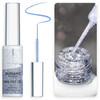 Burano Glitter Gel Nail Polish Liner Silver Reflective Painted Gel Lx27
