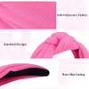 Ondder Pink Headband Top Knot Headbands For Women Cloth Head Bands For Women S Hair Non Slip Fashion Wide Knotted Headbands For Women