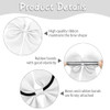 2 Pcs Large White Hair Bows For Cheerleaders 8 Cheer Bows With Ponytail Holder Elastic Band
