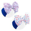 Lanmerry 4Th Of July Toddler Nylon Headbands Large Patriotic Star Bows Hair Accessories For Newborn Infant And Baby Girls