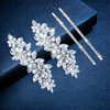 Whavel 4Pcs Silver Rhinestone Hair Clips Bride Barrettes Fancy Wedding Prom Formal Hair Accessories For Women