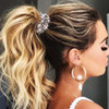 Fashey Rhinestone Hair Ties Silver Scrunchies Hair Accessories For Women