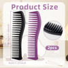 2 Pcs Detangling Hair Comb Set For Women And Men Dual Sided