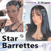 Yaeism 10Pcs Star Hair Clips Y2K Silver Hair Clips Metal Star Barrettes 8 Shapes Pentagram Hair Snap Clips Punk Kawaii 2000S Hair