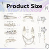 Yaeism 10Pcs Star Hair Clips Y2K Silver Hair Clips Metal Star Barrettes 8 Shapes Pentagram Hair Snap Clips Punk Kawaii 2000S Hair