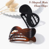 Oneasmot 2 Pcs Flat Hair Clips For Women French Concord Claw Clips For Thick Hair Strong Hold No Slip Grip Hair Claw Clip Matte Hair Clips