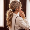 Fashey Pearl Hair Scrunchies Fancy Hair Ties Hair Accessories For Women