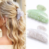Cakure Acrylic Claw Clip Medium Hair Clips Marble Hair Claws Hair Accessories For Women Pack Of 2