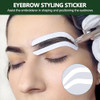 Disposable Eyebrow Stencils Shape Tape Uxiliary Sticker 12 Pairs