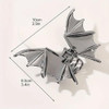 Gothic Bat Hair Claw Clips Metal Black Metal Punk Style For Christmas Halloween And Costume Parties 1Pcs Hair Clip For Thin Thick Hair Punk