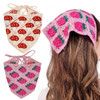 Hfzrzfh Crochet Head Scarf And Hair Bandana Set Cute Strawberry Headband And Mushroom Knitted Head Scarves For Women Boho Cottage Core