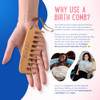Mama Natural Strong Birth Comb Labor Comb With Wide Teeth 1 Piece Wood Comb For Pregnancy Contractions Birth Comb For Labor Pain And