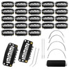 Muiigood 25Pcs 32Mm Hairpieces Snap Clips U Shape Wig Clips For Hair Extensions Making Wig Accessories Set Tools Black