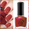Kahsose Red Glitter Nail Polish Quick Dry Sparkling Red Nail Polish With Rainbow Glitter Long Lasting Easy To Use Perfect For Holidays And