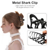 Metal Hair Clip For Thick Hair Black Claw Clip For Buns And Twists