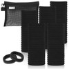 Black Hair Ties 100 Pack Nylon Elastic Bands For Women Seamless Damage Free Ponytail Holders Thick Hair Accessories. Black