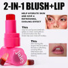Qifylmaf 5 Colors Hydrating Lip And Cheek Tint Long Lasting Jelly Blush Stick With Cooling Effect Watercolor Like Finish 01