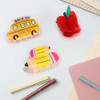 Vovii 3Pcs Pencil School Bus And Apple Claw Clips For Back To School Cute Unique Teacher Hair Clips For Funny Teacher Accessories