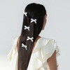 Ayesha 25Pcs White Bow Clip Tiny Hair Bow Cute Hair Accessory For Girls