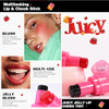Cooling Water Jelly Tint Stick Multi Use Juicy Love Blush 3 In 1Cheek Blush And Eyeshadow And Lip Tinted Long Lasting Moisture Stick Bouncy