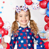 Yanjie 4.5 4Pcs 4Th Of July Baby Girl Bows Blue American Patriotic Headband Baby Red Hair Accessories Newborn Bows Toddler Girls Headband