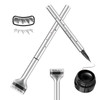 3 In 1 Lower Lash Stamp Kit Dual Ended Eyeliner Pen With L R Silicone Stamp Heads And Quick Dry Stamp Liquid Smudge Proof Waterproof For