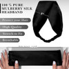 Nochka Fashion 100 Percent Pure Mulberry Silk Headband Elastic Flat Hair Wrap Accessory For Women Soft And Durable Ideal For Hair Protection
