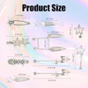 12Pcs Y2K Star Hair Clips Metal Punk Hair Barrettes Kawaii 2000S Hair Snap Clips 10 Styles Silver Pentagram Hair Accessories For Women