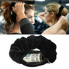Srystalblaze Scrunchie With Zipper Pocket Black 4Pcs