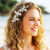 Brishow Silver Starfish Hair Clip Set Pearl Rhinestone Starfish Hair Accessories For Women 3 Pieces
